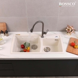 Chậu rửa chén đá BOSSCO BC-E10050TKS 2 hộc