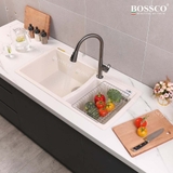 Chậu rửa chén đá BOSSCO BC-E10050TKS 2 hộc