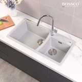 Chậu rửa chén đá BOSSCO BC-E10050XKS 2 hộc