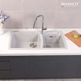 Chậu rửa chén đá BOSSCO BC-E10050XKS 2 hộc