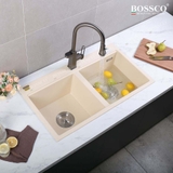 Chậu rửa chén đá BOSSCO BC-FT9050KKS 2 hộc