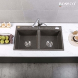 Chậu rửa chén đá BOSSCO BC-FT9050NKS 2 hộc