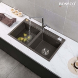 Chậu rửa chén đá BOSSCO BC-FT9050NKS 2 hộc