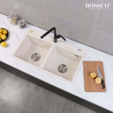 Chậu rửa chén đá BOSSCO BC-FT9050TKS 2 hộc