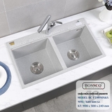 Chậu rửa chén đá BOSSCO BC-FT9050XKS 2 hộc
