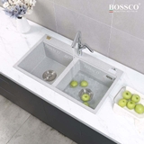 Chậu rửa chén đá BOSSCO BC-FT9050XKS 2 hộc