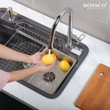Chậu rửa chén đá BOSSCO BC-G8050XĐ 1 hộc bo góc