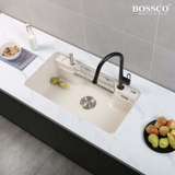Chậu rửa chén đá BOSSCO BC-G9050TKS 1 hộc bo góc