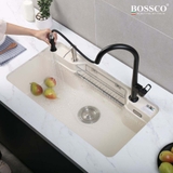 Chậu rửa chén đá BOSSCO BC-G9050TKS 1 hộc bo góc