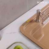 Chậu rửa chén đá BOSSCO BC-G9050VK 1 hộc bo góc