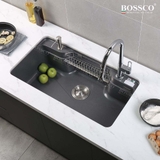 Chậu rửa chén đá BOSSCO BC-G9050XĐ 1 hộc bo góc