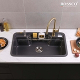 Chậu rửa chén đá BOSSCO BC-G9050XĐ 1 hộc bo góc