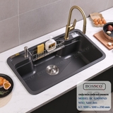 Chậu rửa chén đá BOSSCO BC-G9050XĐ 1 hộc bo góc
