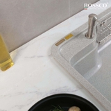 Chậu rửa chén đá BOSSCO BC-G9050XKS 1 hộc bo góc