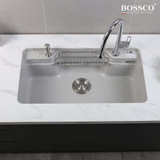 Chậu rửa chén đá BOSSCO BC-G9050XKS 1 hộc bo góc