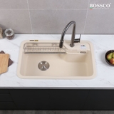 Chậu rửa chén đá BOSSCO BC-KT8150KKS 1 hộc bo góc