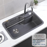 Chậu rửa chén đá BOSSCO BC-KT8150XĐ 1 hộc bo góc