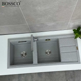 Chậu rửa chén đá BOSSCO BC-XT11650XKS 2 hộc cánh