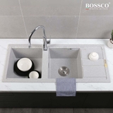 Chậu rửa chén đá BOSSCO BC-XT11650XKS 2 hộc cánh