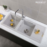 Chậu rửa chén đá BOSSCO BC-XT11650XKS 2 hộc cánh