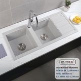 Chậu rửa chén đá BOSSCO BC-XT11650XKS 2 hộc cánh