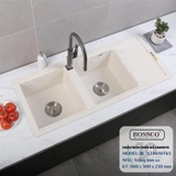 Chậu rửa chén đá BOSSCO BC-XT11650TKS 2 hộc cánh