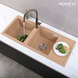 Chậu rửa chén đá BOSSCO BC-XT11650VK 2 hộc cánh