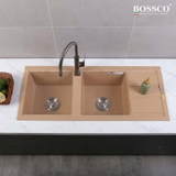 Chậu rửa chén đá BOSSCO BC-XT11650VK 2 hộc cánh