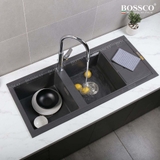 Chậu rửa chén đá BOSSCO BC-XT11650XĐ 2 hộc cánh