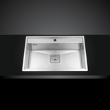 Chậu rửa chén inox Malloca MS 6302 ST dài 75cm