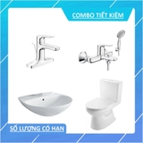 Combo inax bồn cầu C-514 + lavabo L-285V + vòi lavabo LFV-1401S + vòi sen tắm BFV-1403S