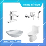 Combo inax bồn cầu C-514 + lavabo L-285V + vòi lavabo LFV-1401S + vòi sen tắm BFV-1403S