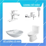 Combo inax bồn cầu C-514 + lavabo L-285V + vòi lavabo LFV-1401S + vòi sen tắm BFV-1403S