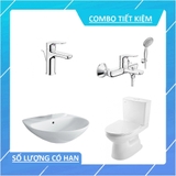Combo inax bồn cầu C-514 + lavabo L-285V + vòi lavabo LFV-1402S + vòi sen tắm BFV-1403S