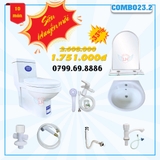 Combo Bồn cầu 1 khối  Cevita C506 COMBO23.2