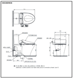 Bồn Cầu 2 Khối TOTO CS326DW26#XW kèm nắp rửa điện tử WASHLET S2- TCF33461GAA