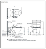 Bồn cầu 1 khối TOTO CS767RW26#XW kèm nắp rửa điện tử WASHLET S1- TCF23661GAA