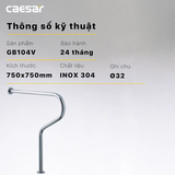 Thanh Vịn Inox Caesar GB104V Gắn Tường Ø32 750mm