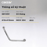 Thanh Vịn Inox Caesar GB135V Gắn Tường Ø32 400mm