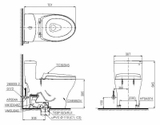Bồn cầu 1 khối TOTO MS885DT2#XW nắp êm sứ chống bám bẩn