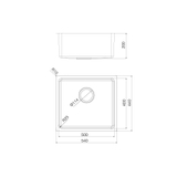 Chậu rửa chén inox Malloca MS 6054 dài 54cm