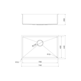 Chậu rửa chén inox Malloca MS-6074 EcoKitchen