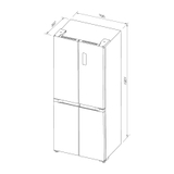 Tủ lạnh kitchen-fit 4 cánh  Malloca MF-428 SBI