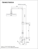 Thân sen tắm TOTO TBW07005A nóng lạnh