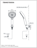 Bộ vòi sen tắm TOTO TBS02302V/TBW07009A nóng lạnh