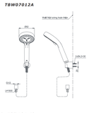 Bộ vòi sen tắm TOTO TBG04302VA/TBW07012A nóng lạnh