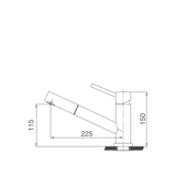 Vòi chậu rửa chén Malloca K110-SS nóng lạnh