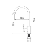 Vòi chậu rửa chén Malloca K569-C dùng 1 nguồn nước (nóng hoặc lạnh)