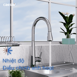Vòi chậu rửa chén Caesar K905C nóng lạnh dây rút