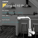 Vòi chậu rửa chén Caesar K915C nóng lạnh